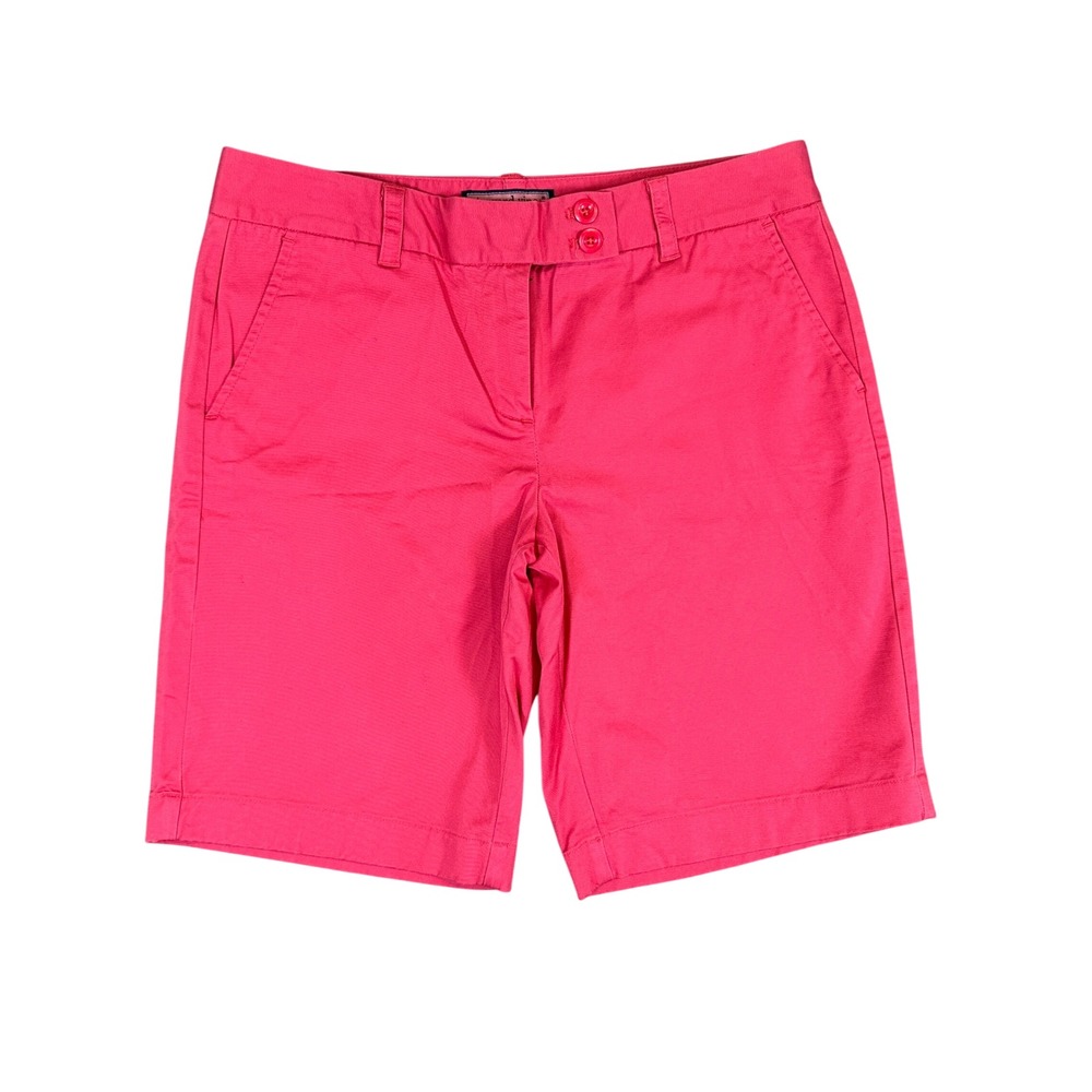 Vineyard Vines Womens Pink Daybreak Chino Shorts Size 10 Cotton Stretch Preppy